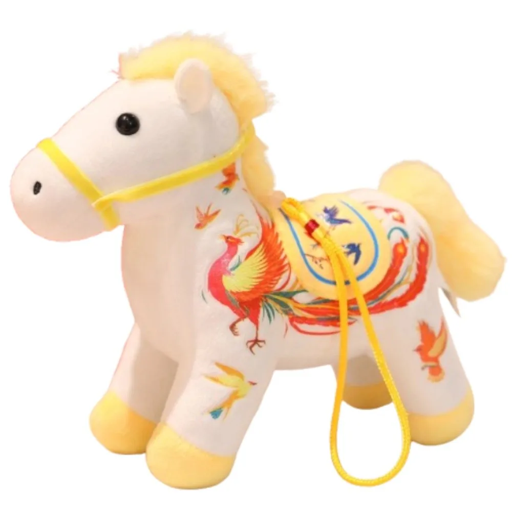 

Creative Plush Horse Keychain Mascot Dolls Soft Stuffed Animal Keyring 12/20cm Chinese Style Plush Horse Doll Pendant