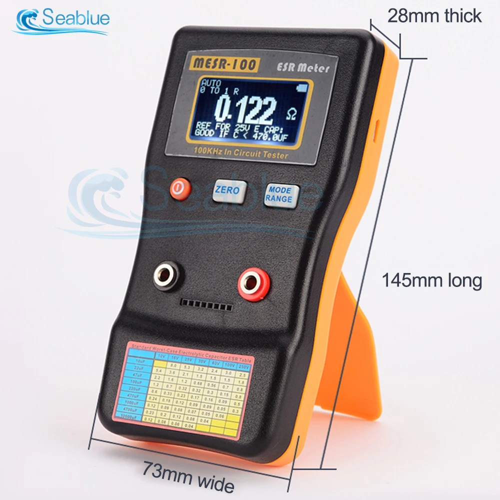 MESR-100 ESR Capacitance Ohm Meter Professional Capacitance Resistance Capacitor Circuit Testing Device Capacitor Tester