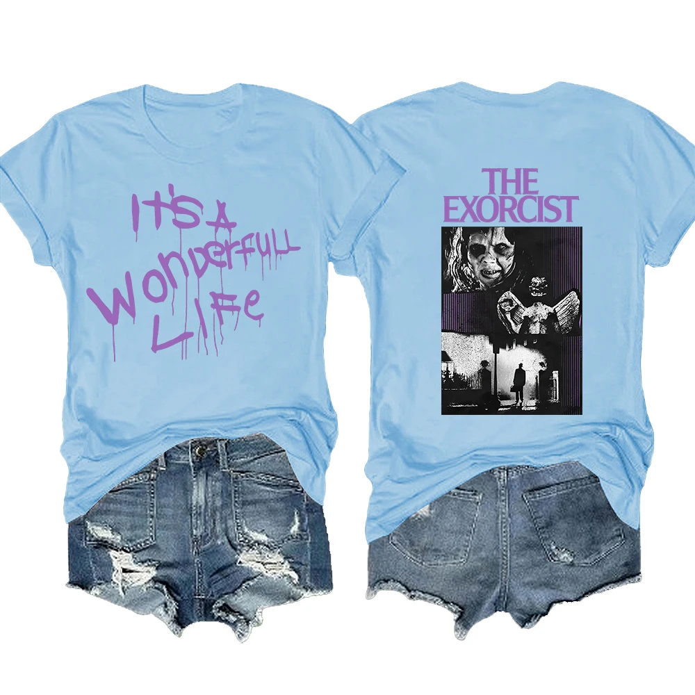 T-shirt manches courtes homme/femme, The Exorcist Its Wonderful Life, GérGift, chemises vintage