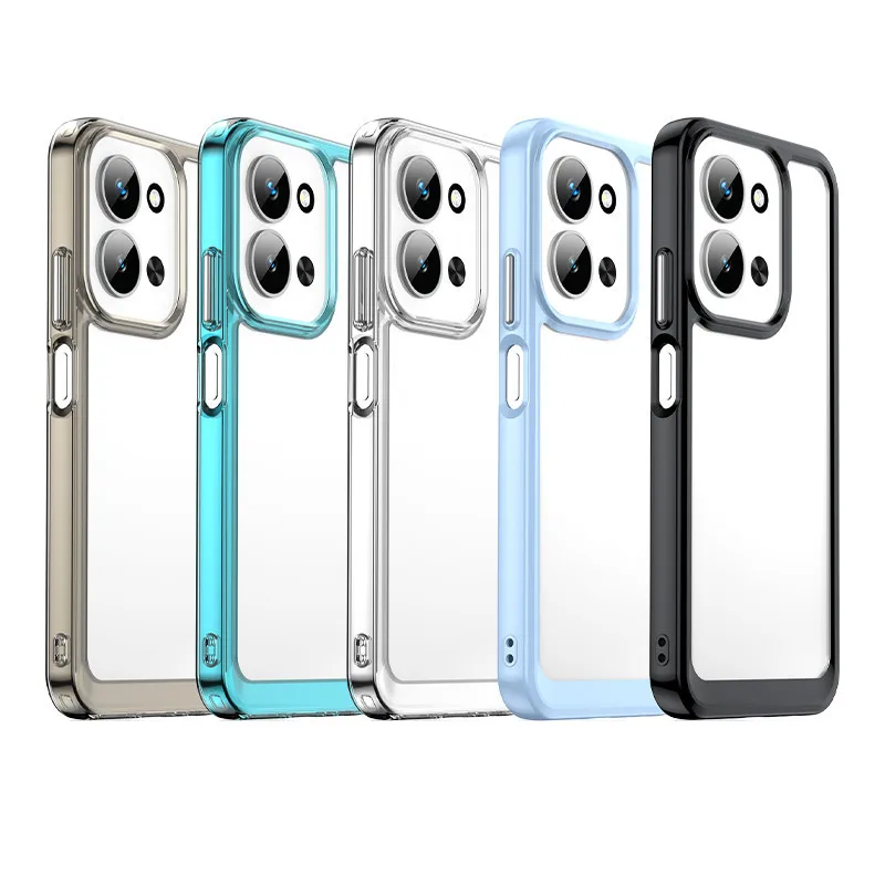 

For Redmi 15C 4G Case For Xiaomi Redmi 12C 13C 14R 14C 15C Cover Colorful Soft Edge Silicone Transparent Bumper For Redmi 15C