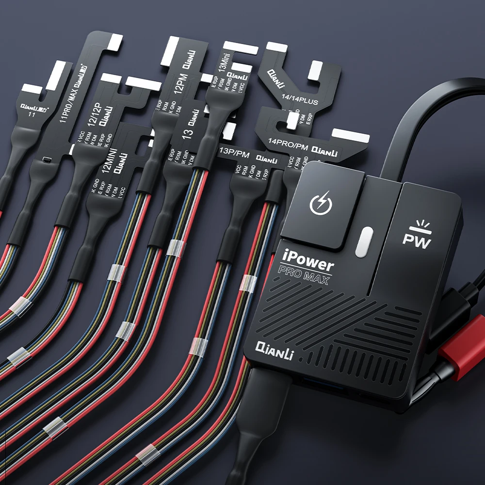 Qianli IPower Pro Max DC Điều Khiển Cáp Thử Nghiệm Cho Điện Thoại 6g-11 Thế Hệ Mới Khởi Động Điều Khiển Một Nút Khởi Động Dòng