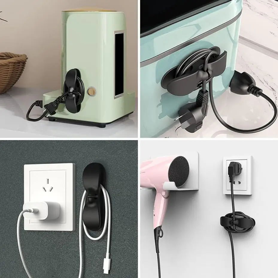 Cord Winder Organizer For Kitchen Appliance Cord Wrapper Cable Management Clip Holder For Air Fryer Coffee Machine Fixer