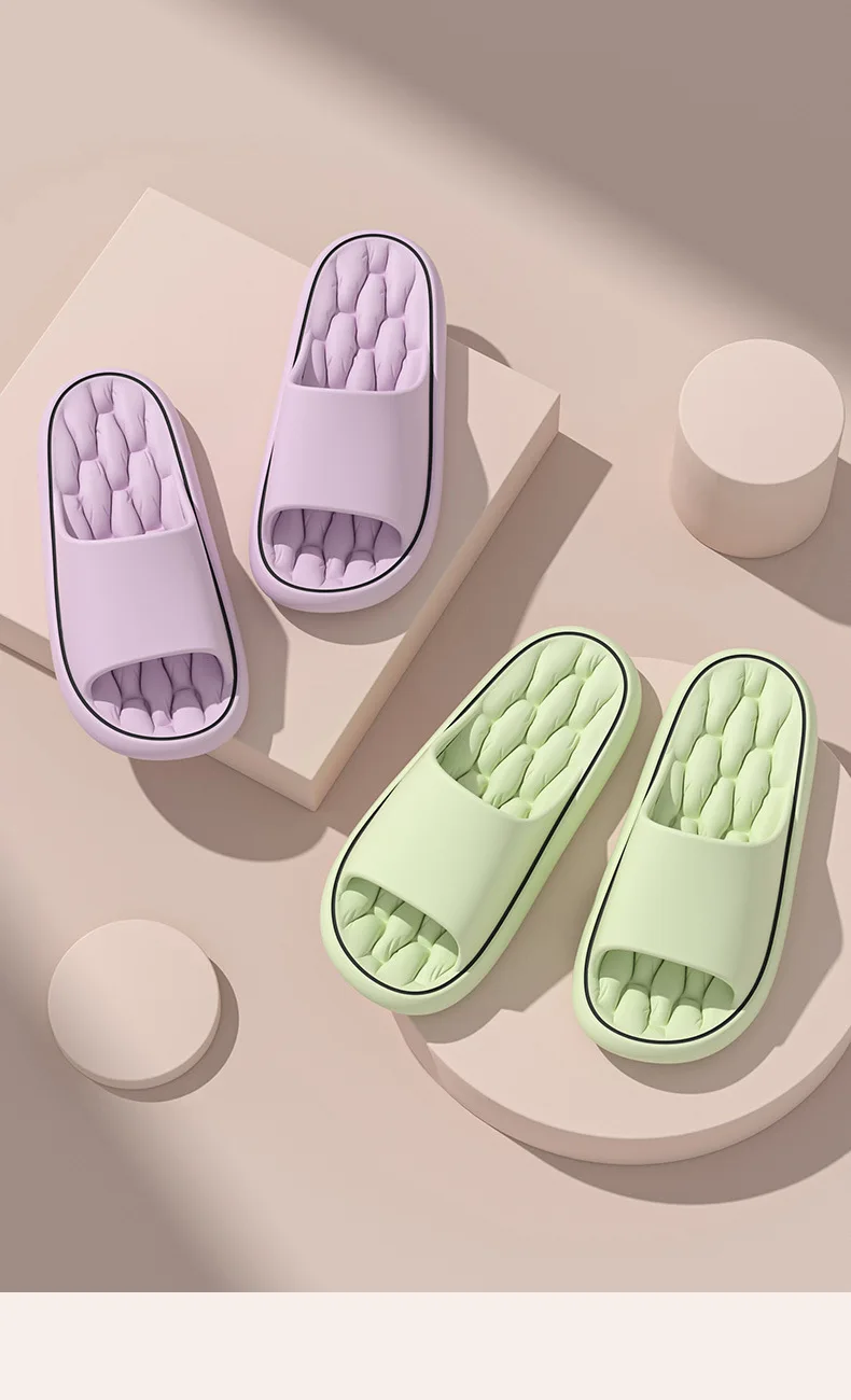 Superleichte weiche Hausschuhe, einfache Mode-Slides, elastische EVA-Schuhe, bunte Turnschuhe in der Tür, Badezimmer-Flip-Flops – Detail 11