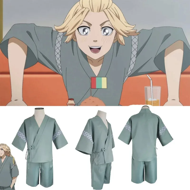 Anime Tokyo Revengers Sano Manjiro Cosplay Costume Unisex Tokyo Manji Gang Mikey Jacket Cloak Pants Halloween Party