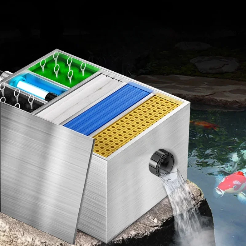 Fish pond water circulation system Purification fish pond equipment Outdoor large outdoor pool filter box