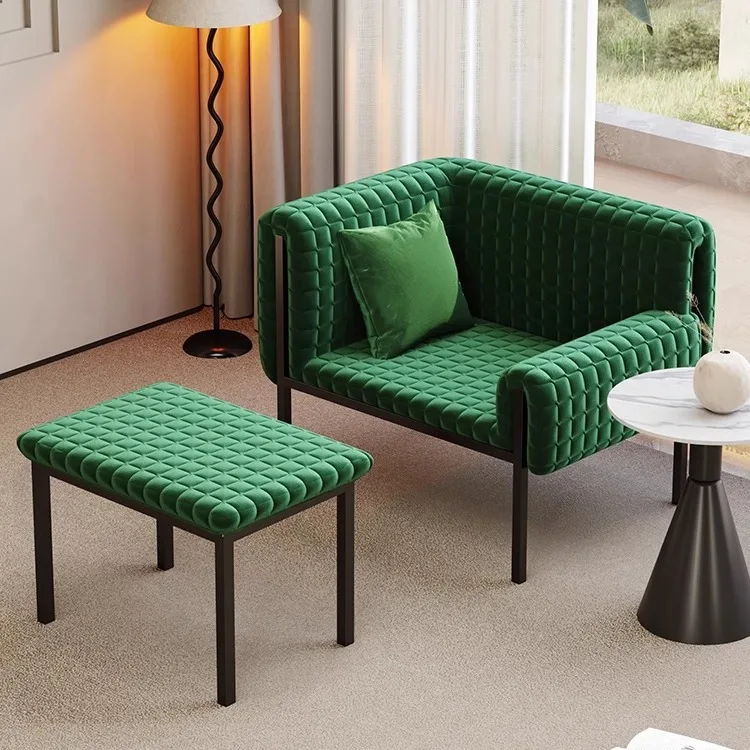 Popular French Style Sectional Sofa 3 2 1 Fabric Leisure Light Luxury Living Room Designer Single Sofa Chair High-end Sofa