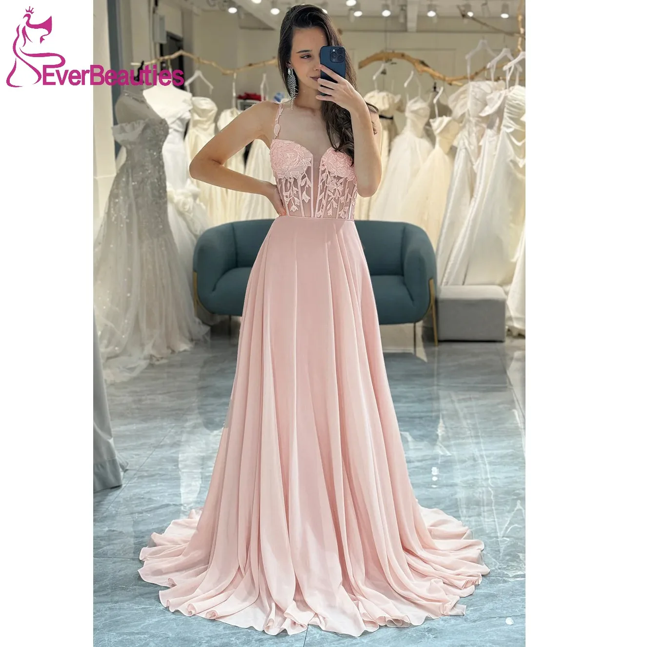 

Robes De Soirée Prom Dresses Vestidos De Gala Mujer A Line Evening Dresses Chiffon Appliques Formal Dresses Long for Women 2024