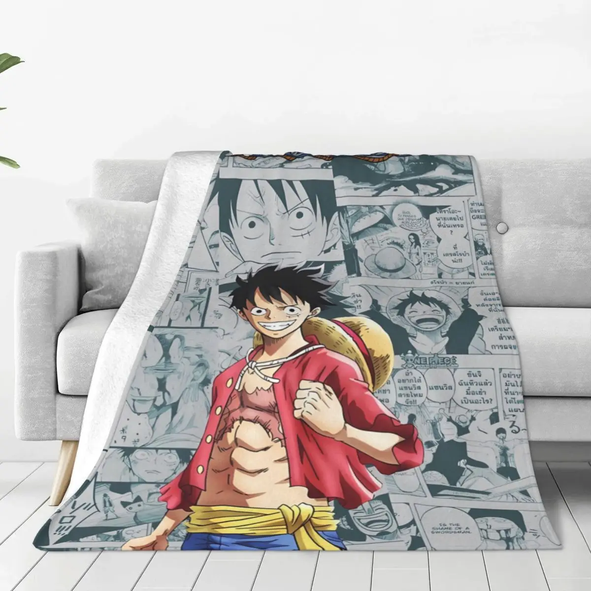 Super Soft Blanket Decorative O-One Anime P-Piece Throw Blanket Flannel Bedspread For Outdoor Fashion Sofa Bed Cover