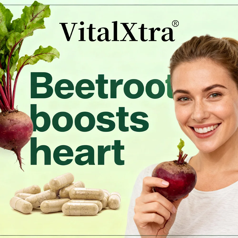Beet Root Capsules - Helps Maintain Healthy Blood Pressure, Promotes Blood Circulation, and Improves Athletic Performance