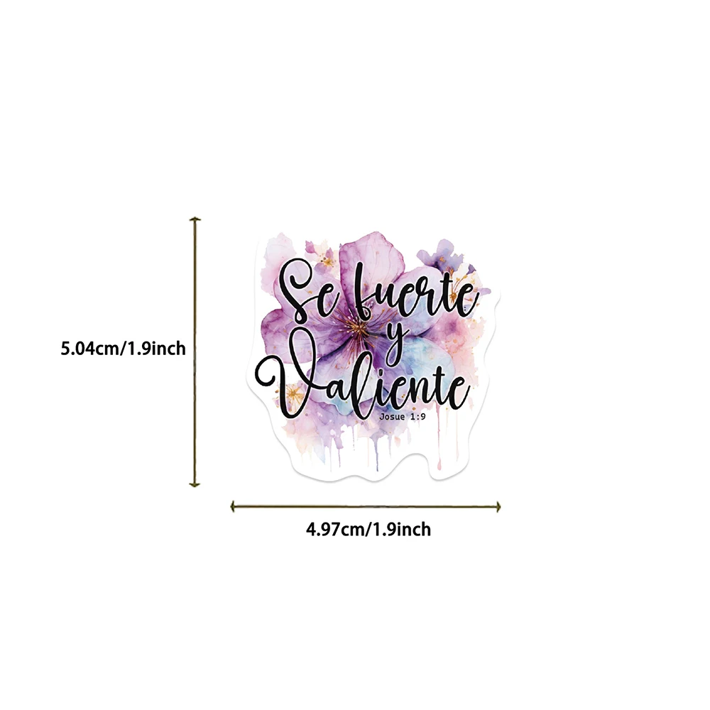 10/30/50pcs Spain Motivational Phrase Flower Stickers Creative Cartoon Decals Decoration Luggage Scrapbook Phone Sticker Packing