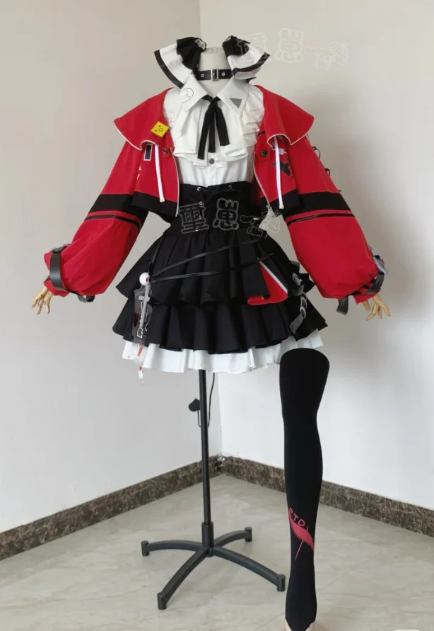 Disfraz de Cosplay de Neverness to Everness Lacrimosa, Disfraz de Juego NTE para Halloween, Carnaval, Uniforme JK para Mujer, Abrigo, Falda, Camisas, Calcetines, Peluca