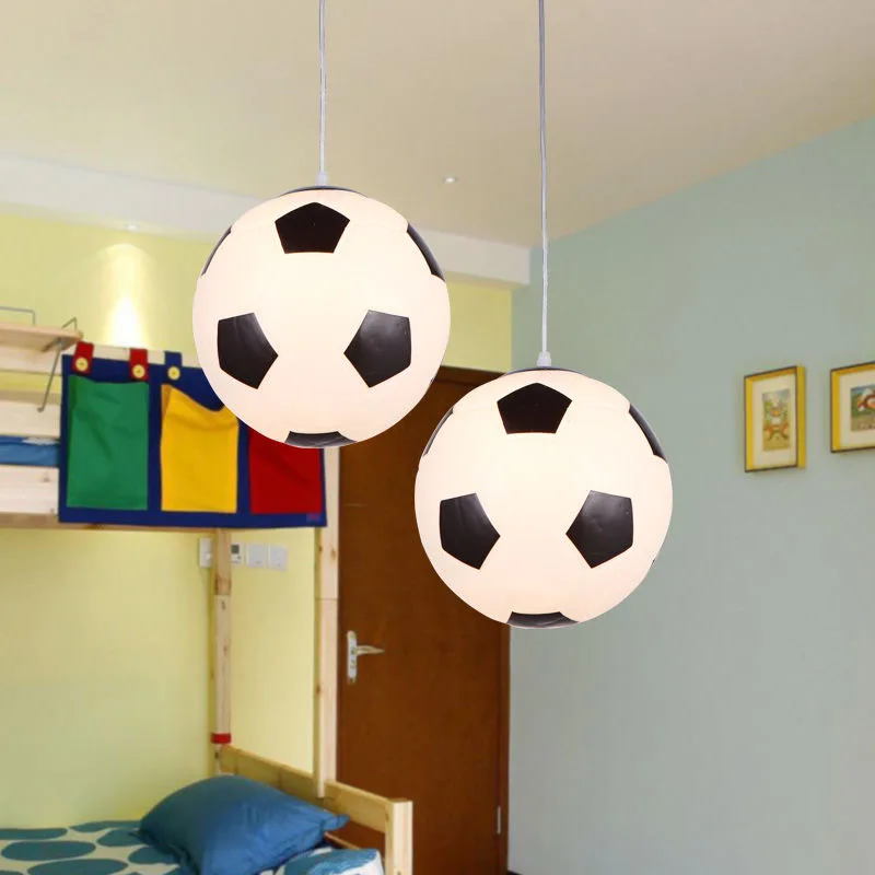 2026 Modern Basketball Pendant Lights Restaurant Study Living Football Chandelier LED Kids Room Hanging Lamp Fixtures