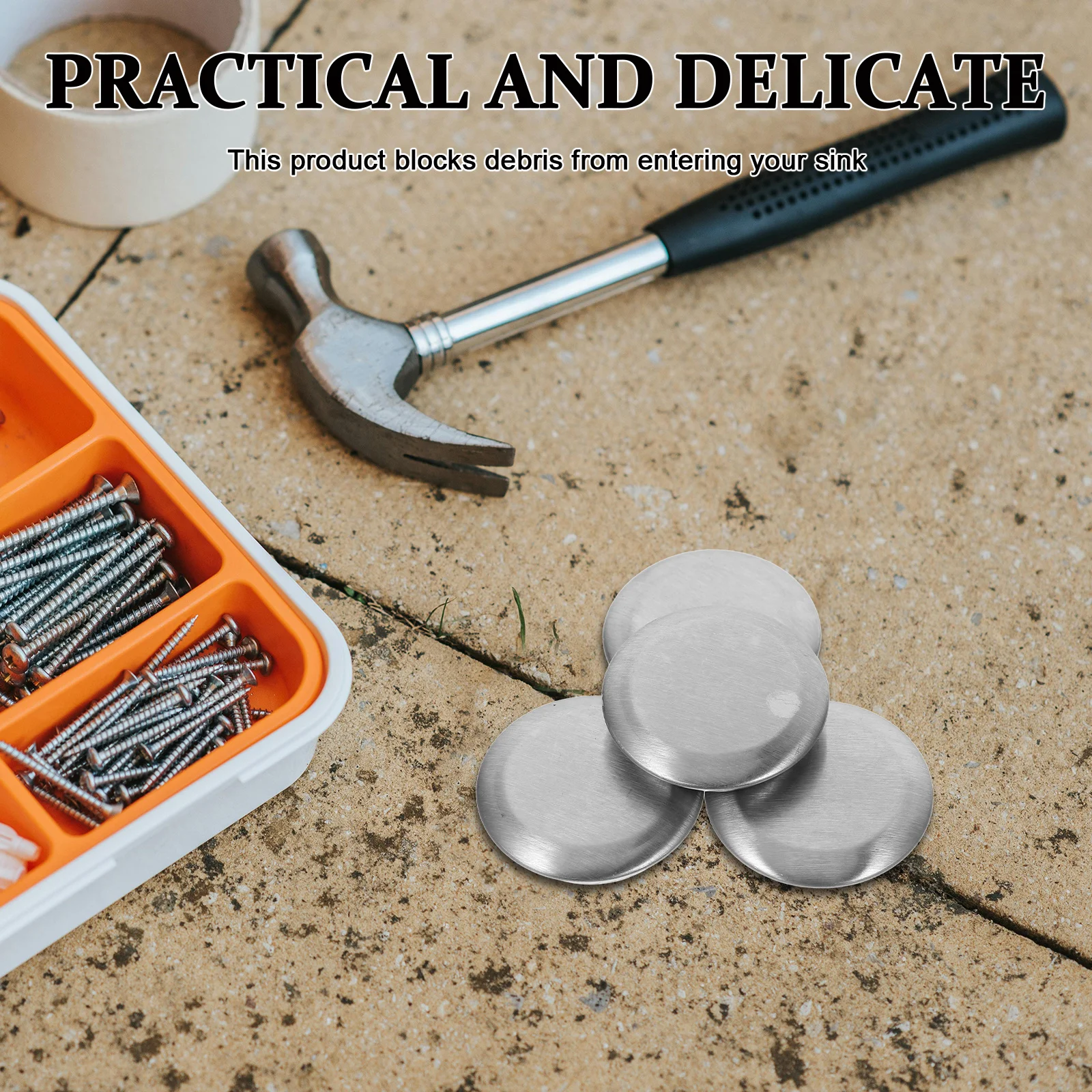 

4Pcs Stainless Steel Kitchen Sink Hole Covers Decorative Faucet Soap Dispenser Hole Caps Stopper for Kitchen Sink