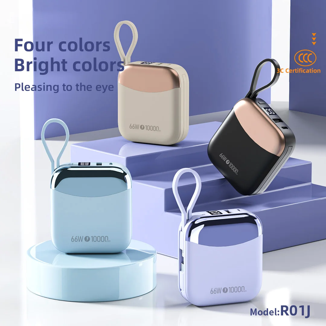 

Kiki Shoot 66W Fast Charge Power Bank CCC Chinese Certification 10000mAh Powerbank Mini Battery for iPhone Xiaomi Huawei Samsung