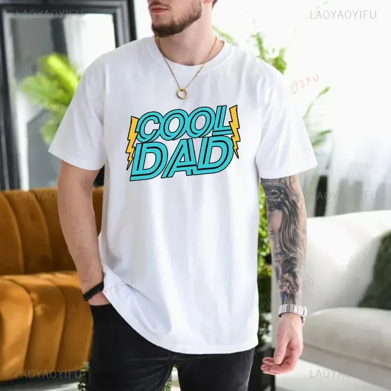 Cool Dads Club Funny Husband T-Shirt Gift for Father\'s Day Gift Daddy Printed T-shirt Dad To Be Dad Cotton Man Fashion Shirt
