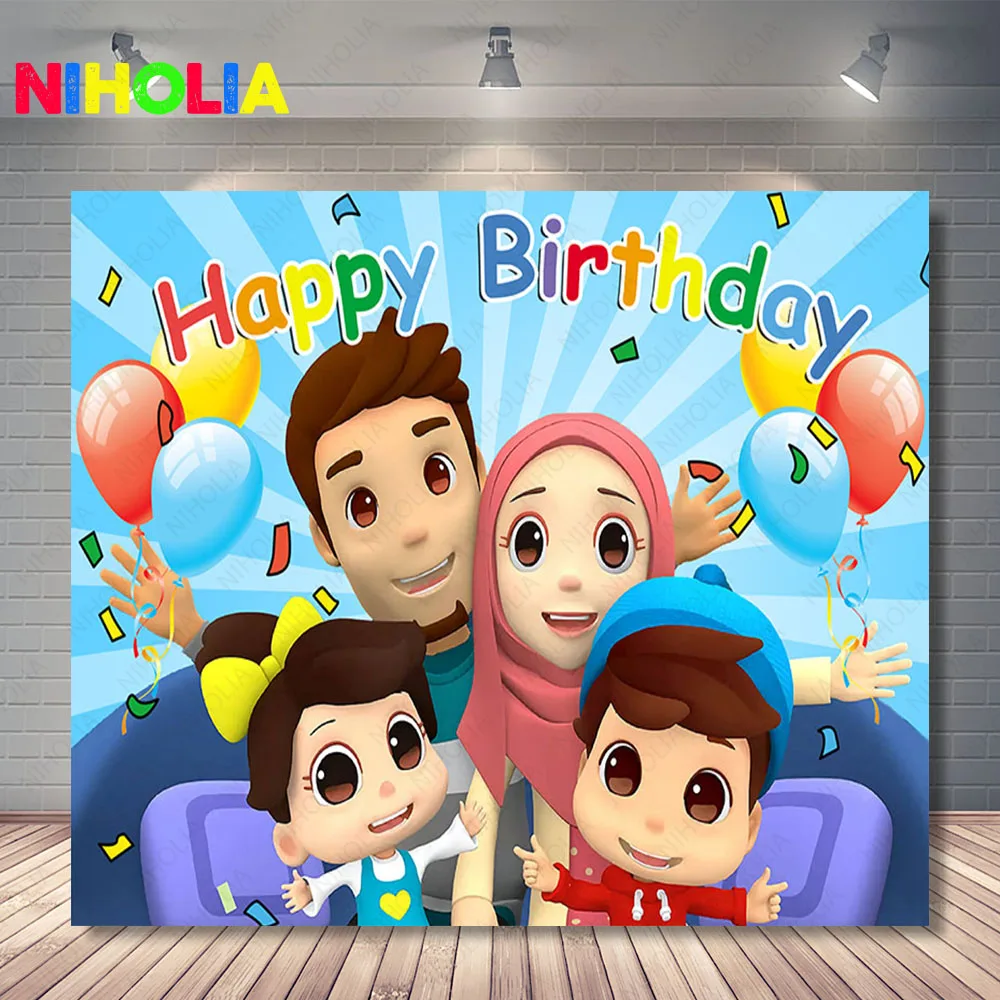 Omar&Hana Family Backdrops Cover Kids Boys Birthday Party Decoration Tree Background Baby Shower Decor Banner Props Custom