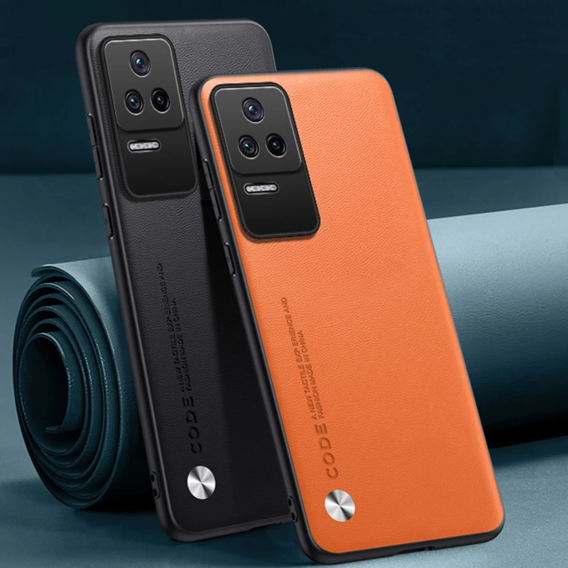 حافظة جلدية فاخرة من البولي يوريثان لهاتف Xiaomi Poco F4 غطاء خلفي من السيليكون غير اللامع مقاوم للصدمات حافظة هاتف حماية كاملة لهاتف Redmi K40S PocoF4