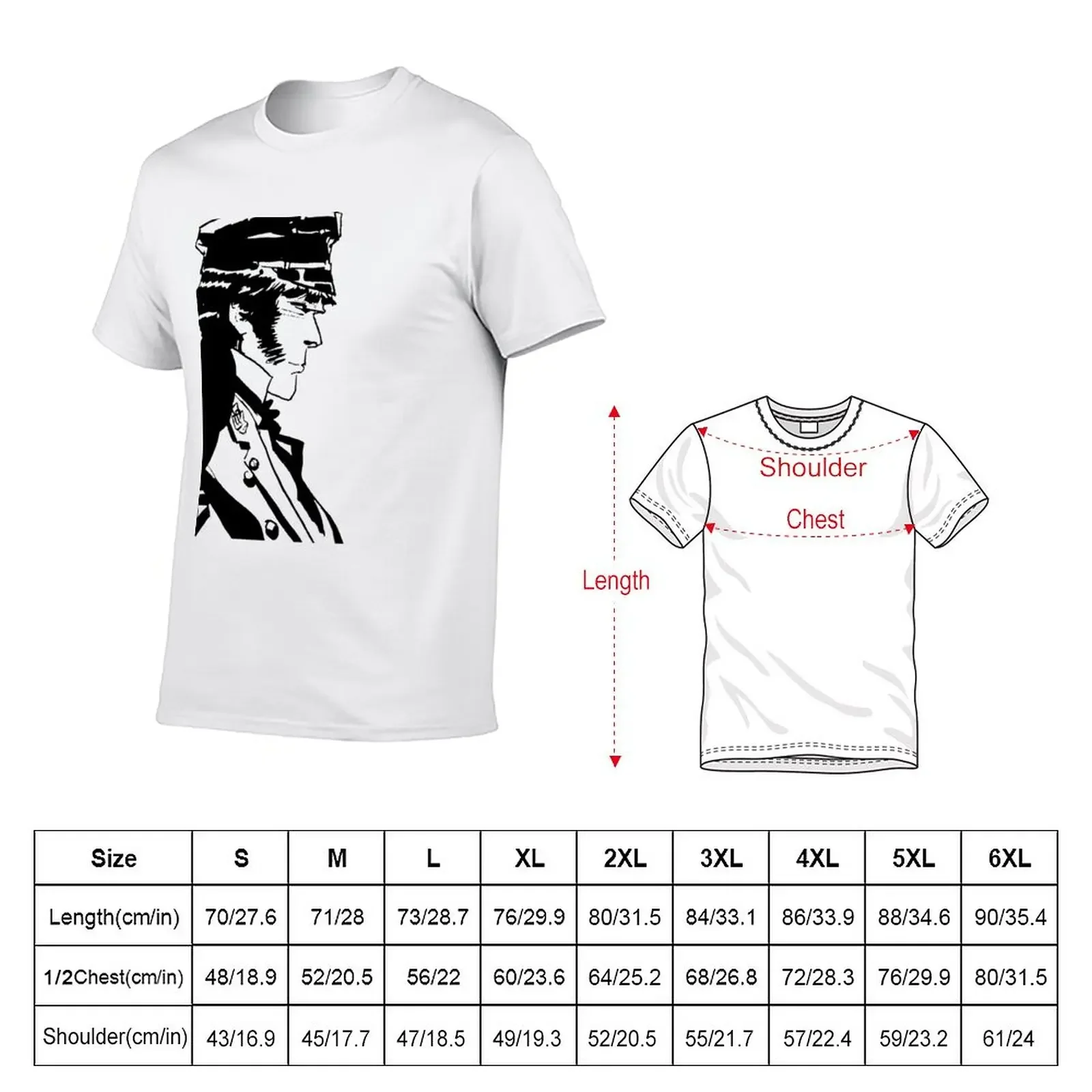 Corto Maltese - Hero of the Ocean T-Shirt Short sleeve tee plus size tops Aesthetic clothing fitted t shirts for men