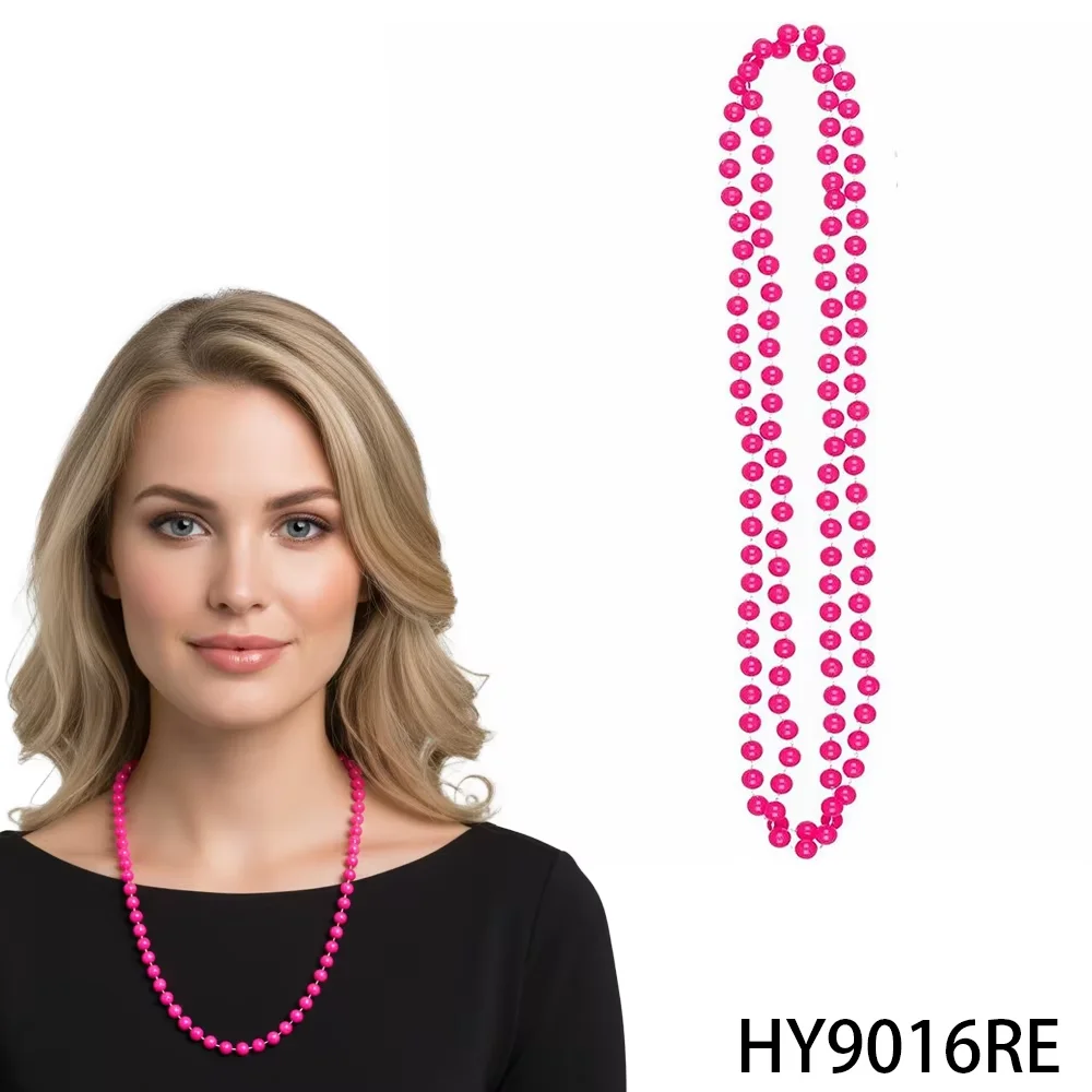 

Ярко-розовое ожерелье из бисера в стиле ретро 80-х годов PESENAR — винтажный аксессуар для вечеринок