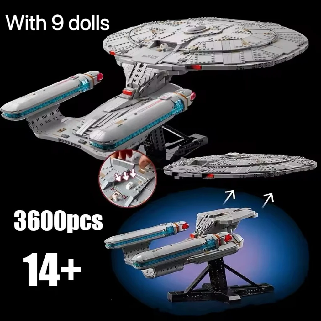 

3600PCS NEW Enterprise Space Trek Movie Spaceship Exploration Ship Model Building Blocks Bricks Toy Gift 10356