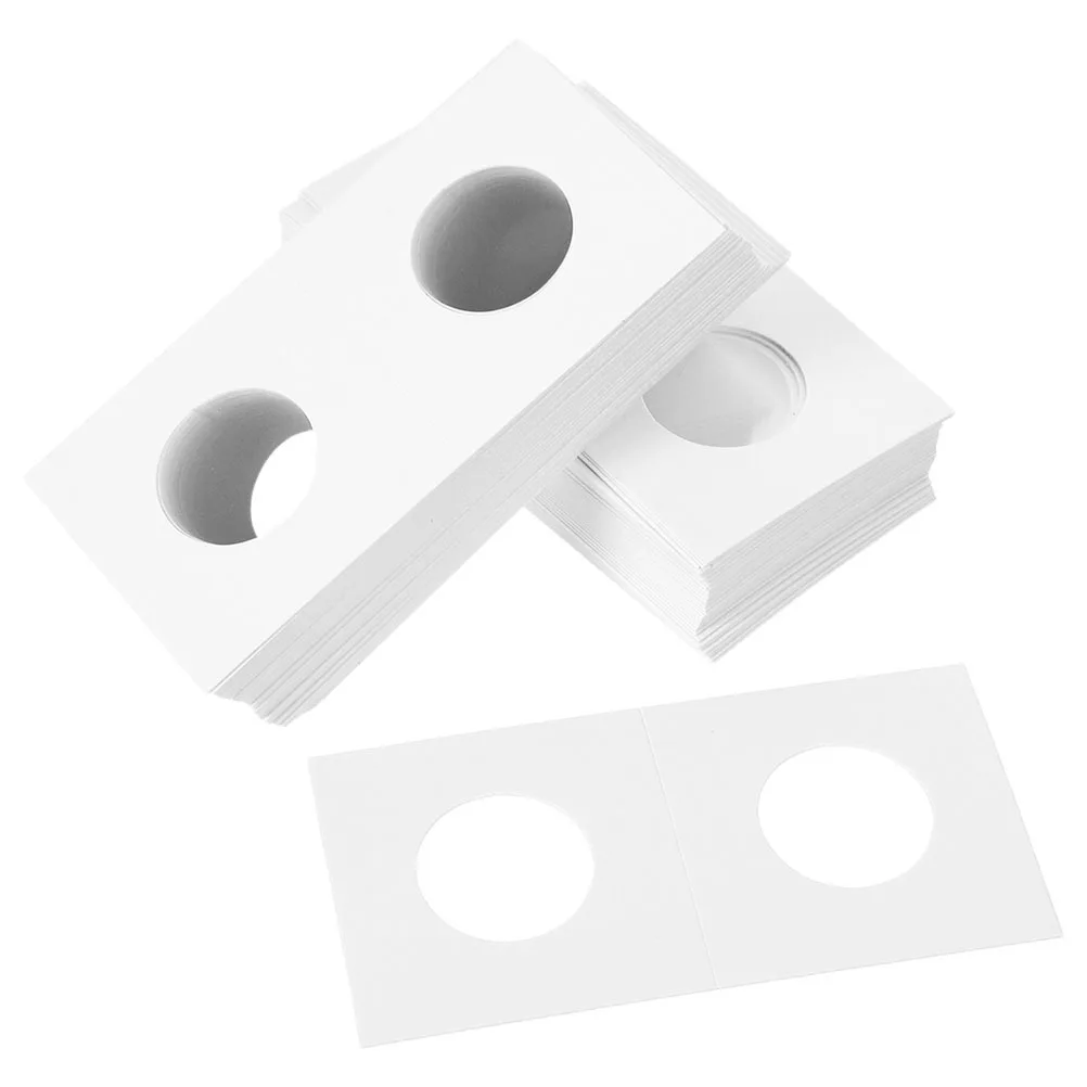 50 قطعة صندوق جمع العملات الصلبة حامل من الورق المقوى للعملات المعدنية حامي المنظم عرض لوازم الحاويات ورق التغليف #4