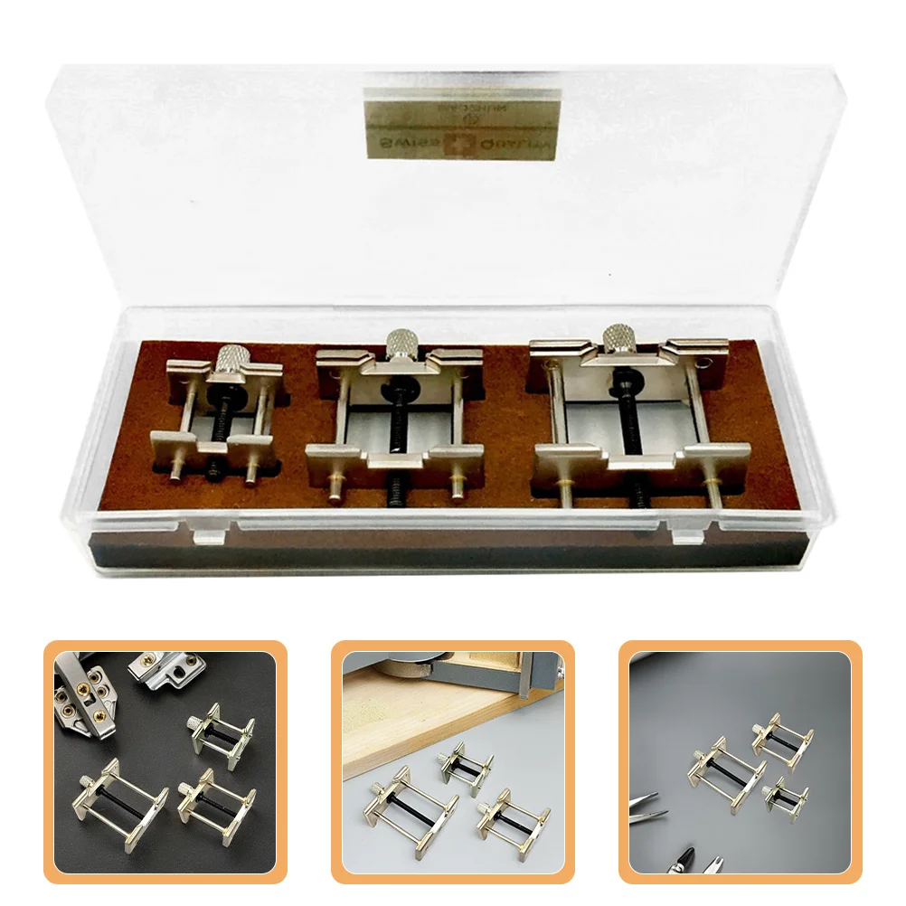 

3Pcs Watch Movement Holder Compact Repair Tool with Microadjustment Design for Safe Handling of Various Watch Models and Brands