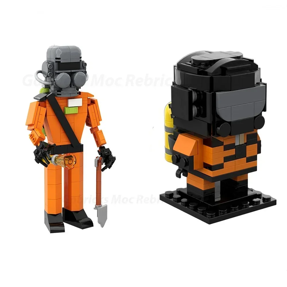 

EKbricks MOC Lethal Company Crewmate Brickheadz Bricks Sigurd LC Crewdude Figure Battle Games Building Blocks Set Toys Gift