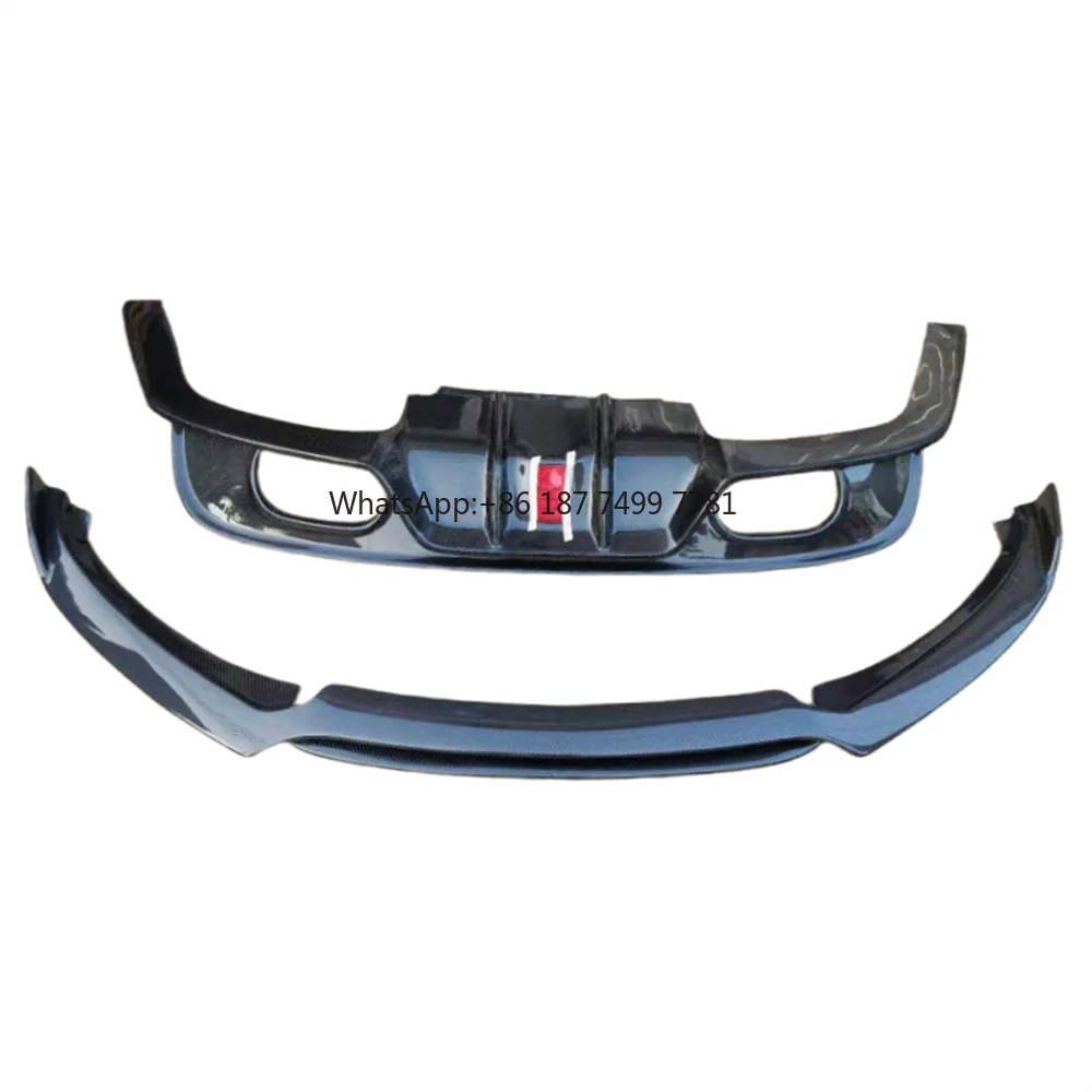 

Used for . XEL Genuine Carbon Fiber Front Bumper Lip Strip LED Rear Bumper Rear Diffuser Body Kit