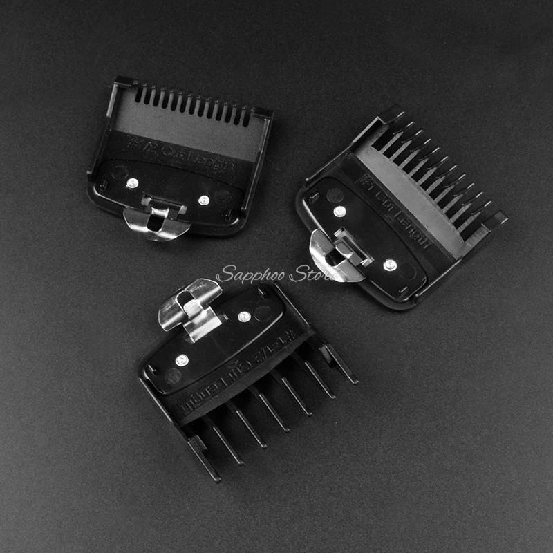 2/3/4 stücke Für Wahl Universal Haar Clipper Grenze Kamm Schwarz Transparent Rot Guide Trimmer Wachen Befestigung 1,5mm 3mm 4,5mm 6mm – Detail 8