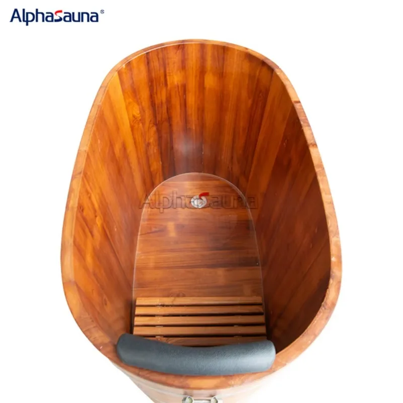 Bathtubs Whirlpools Freestanding Cheap Small Wooden Base Wood Luxury Bathtub Outdoor Ice Bath Sauna Cold Bathtub