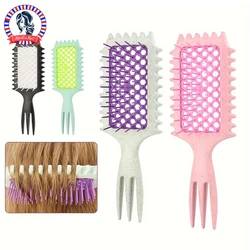 Hair Combs Set 3-in-1 Normal Hair - Hollow Design Curl Enhancing Styling Comb with Massage Feature for Parting and Hair Styling