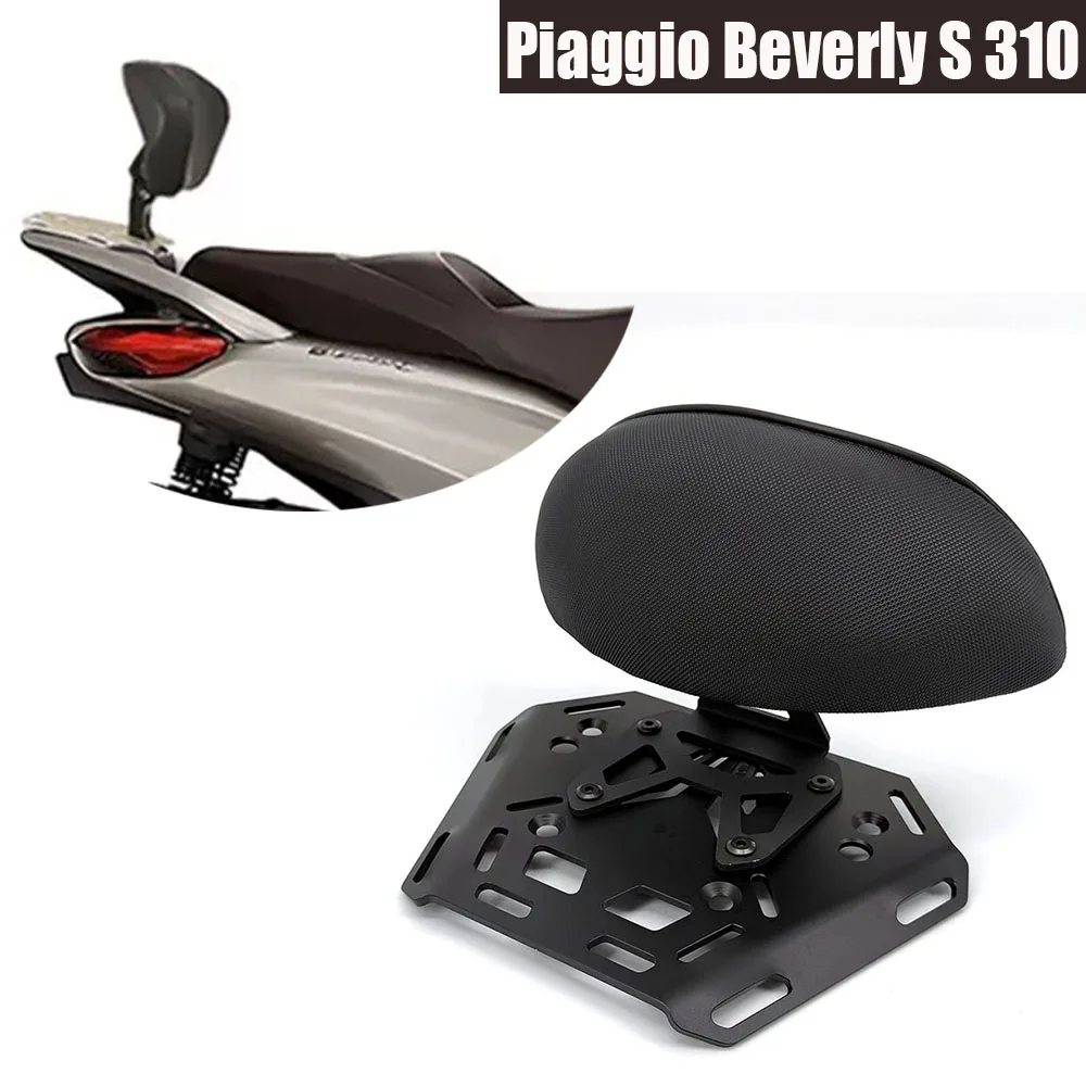 

Motorcycle Rear Passenger Backrest Pad and Rear Luggage Rack — Compatible With Piaggio Beverly S 310 Beverly310