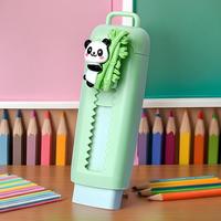 Push pull eraser Cartoon Panda  Sliding Retractable Pencil Erasers Cute Writing Painting Drawing Clean Tool for Kids