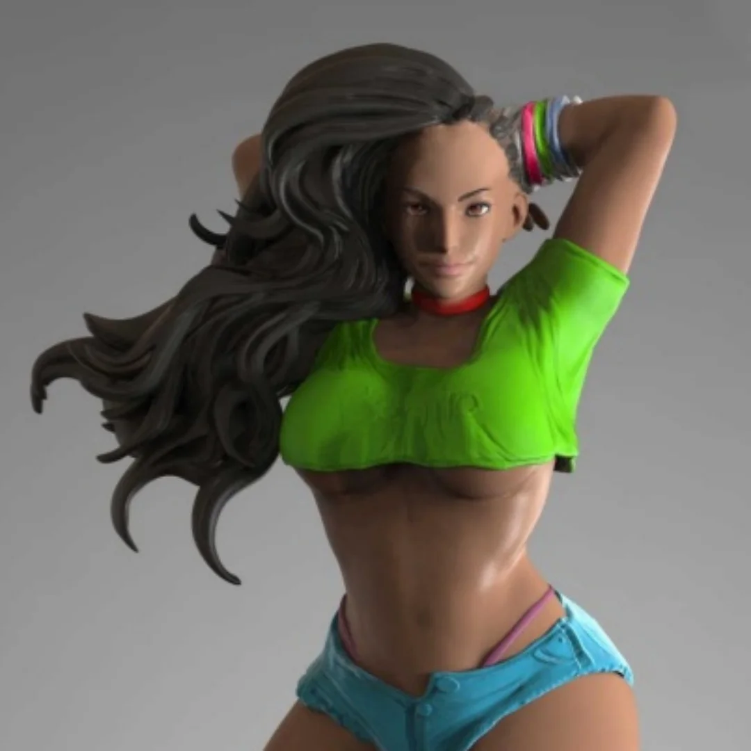 Resin Model Figure, 1/24 Scale Fight Laura Shorts, GK, Unassembled and Unpainted Kit, 3D DIY Toy
