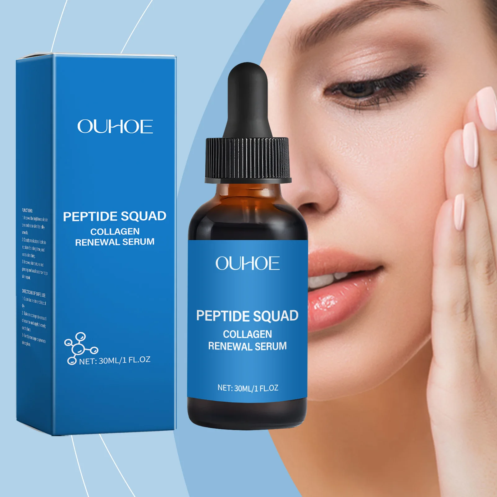 

Collagen Peptide Serum Lifts and Nourishes The Skin Fades Fine Lines Moisturizes Tightens and Softens Enhances Skin Elasticity