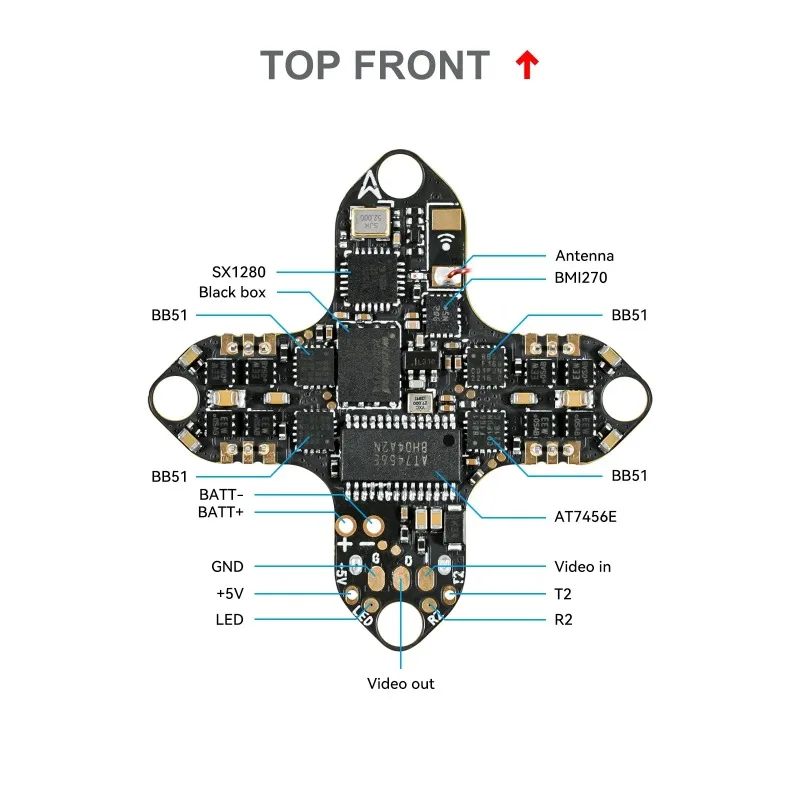 BETAFPV F4 1S 5A AIO Brushless Flight Controller Built-in SPI ExpressLRS ELRS 2.4G Receiver for FPV Racing Drone Meteor 65 /75