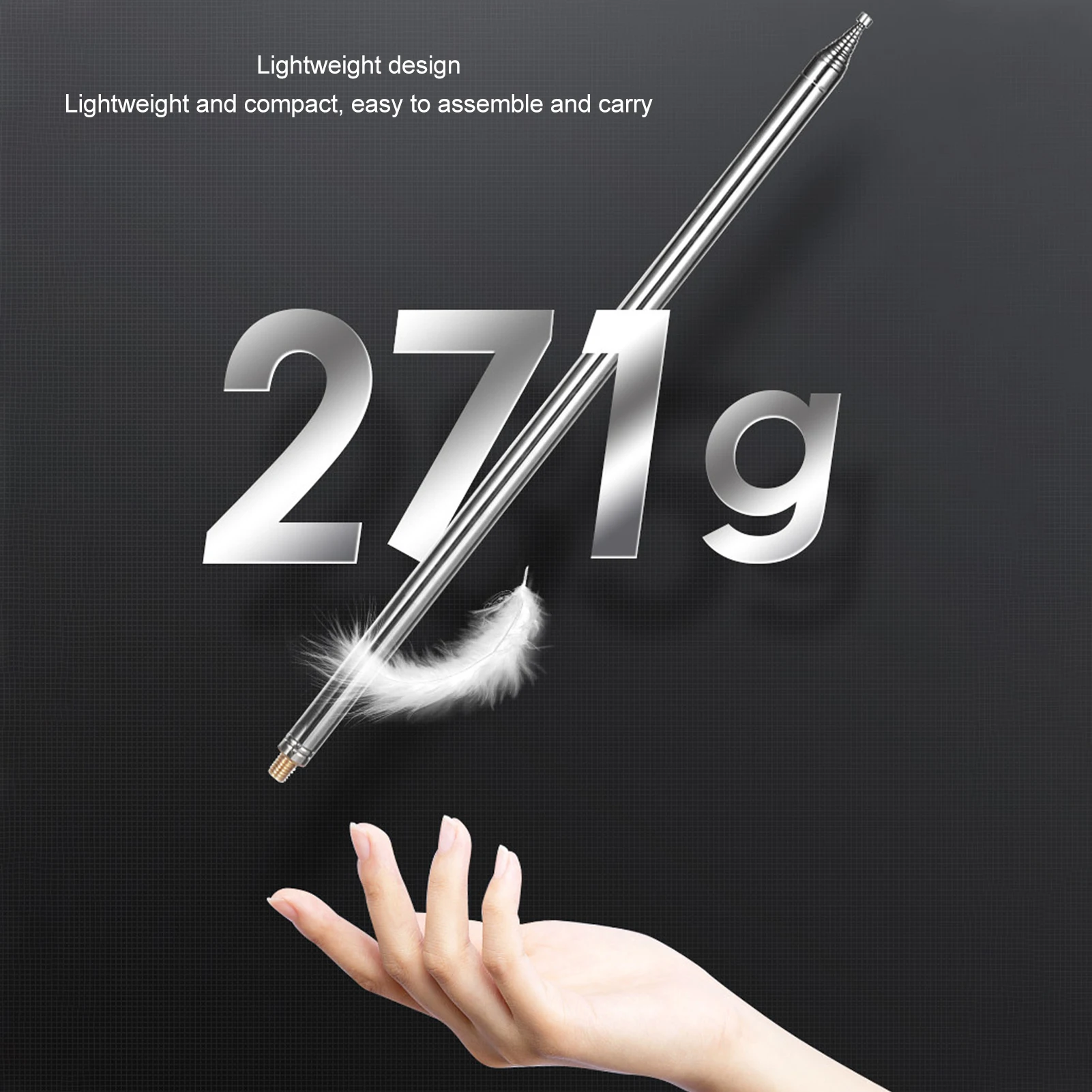 Telescopic Antenna Replacement 5.6meter M10 Interface Stainless Steel Tie Rod for DIY