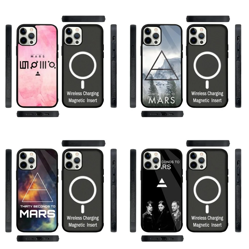 30 S-Second To Mars 30STM Phone Case Strong Magnetic For IPhone 15,14,13,Pro,Max,Plus,11,12,Mini For Magsafe Wireless Charging