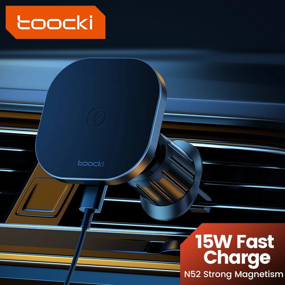  Toocki Magnetic Car Wireless Charger Car Phone Holder Air Outlet 15W Fast Charging Charger in Car For iPhone 15 14 13 12 Pro Max 