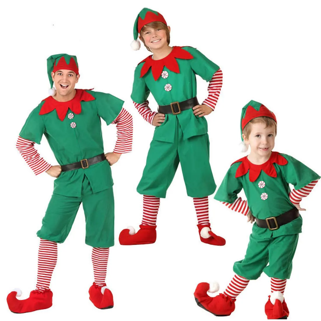 فستان سهرة أخضر لحفلة عيد الميلاد لعام 2025، بدلة فستان لطيفة ودافئة على قزم عيد الميلاد