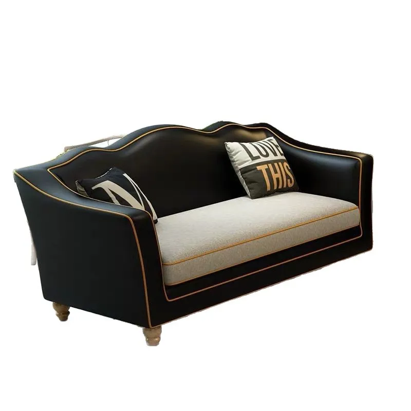 American corner sofa, postmodern light luxury, leather fabric sofa