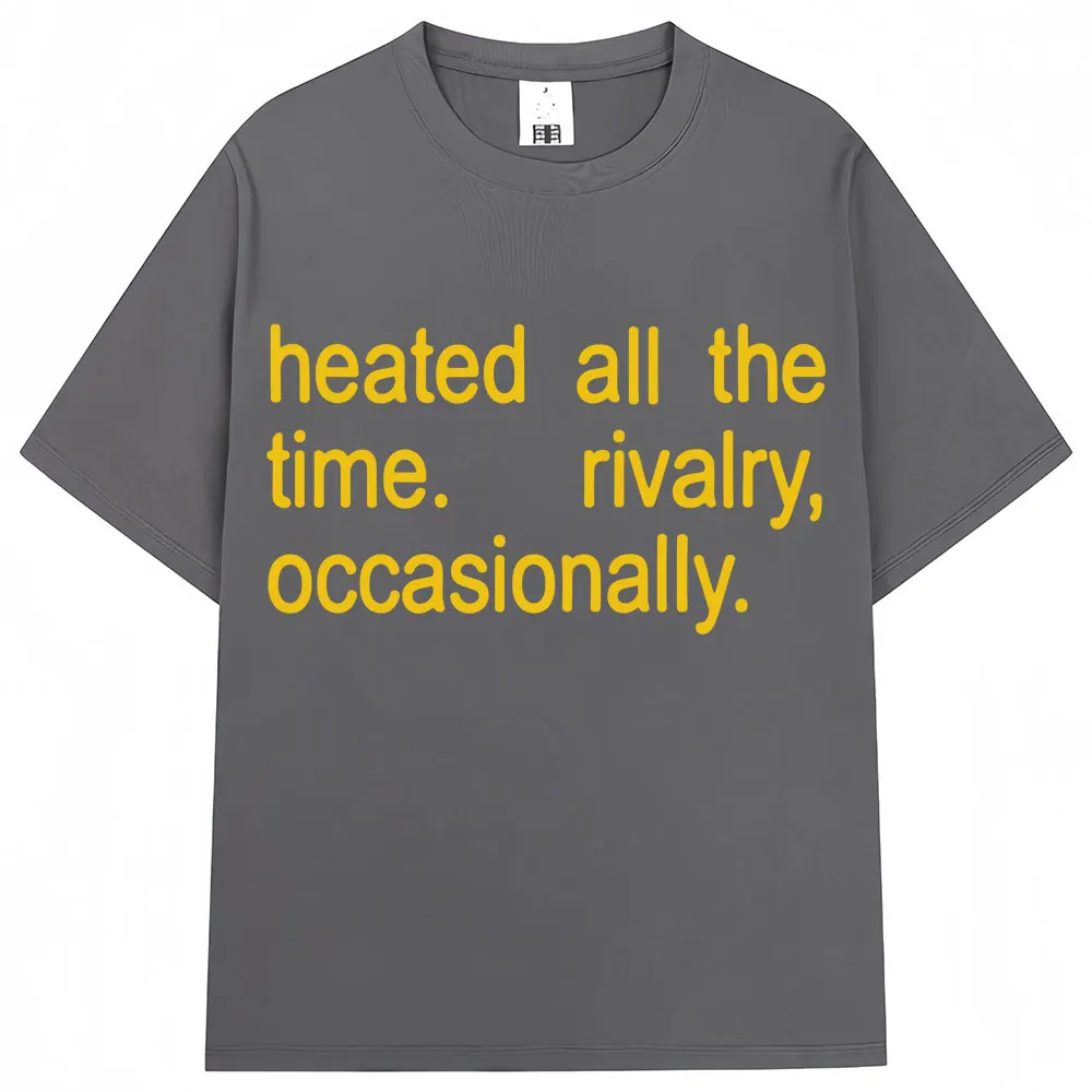 Heated Rivalry Heated All The Time Graphic T Shirts Men Women Fashion Popular T-shirt Cozy Cotton Oversized Casual Short Sleeve