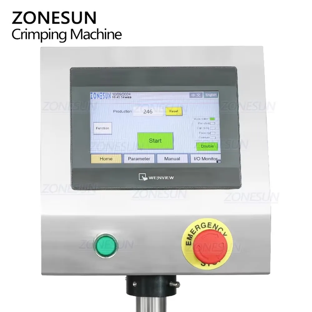 ZONESUN ZS-DTYG11U Tabletop Automatic Perfume Spray Cap Collaring Capping Machine for Perfume Bottle Filling Packaging