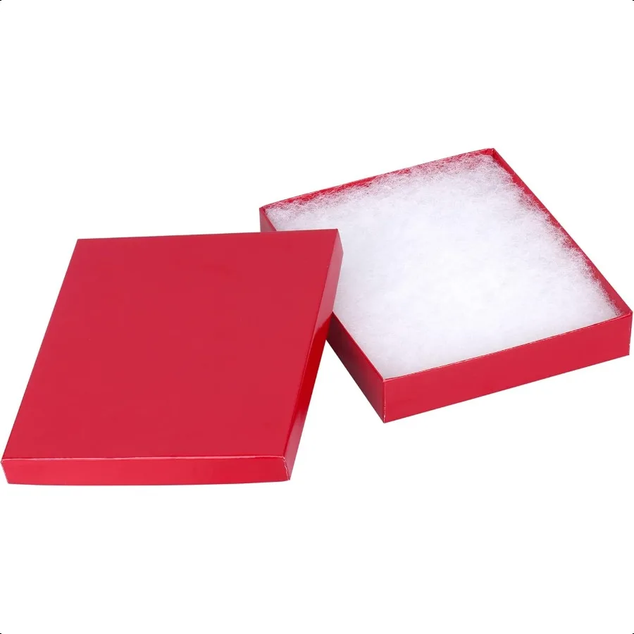 

Cardboard Jewelry Boxes 10 Pack 6"x5"x1" Bulk Cotton Filled Small Gift Boxes with Lids for Jewelry Packaging Jewelry Gift Boxes