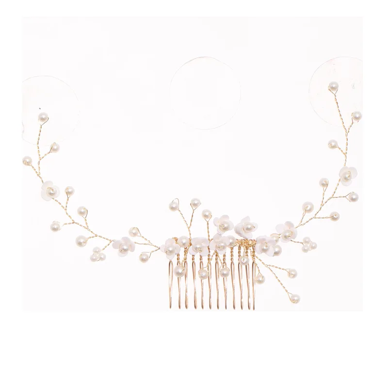 Hair comb accessories Flower hair comb hair accessories Hand-woven bridal wedding headdress TEN