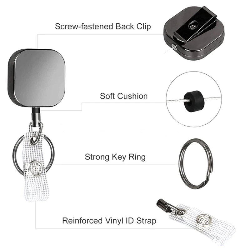 

New Buckle Elastic Keychain Anti-theft Retractable Key Holder Key Ring Accessories