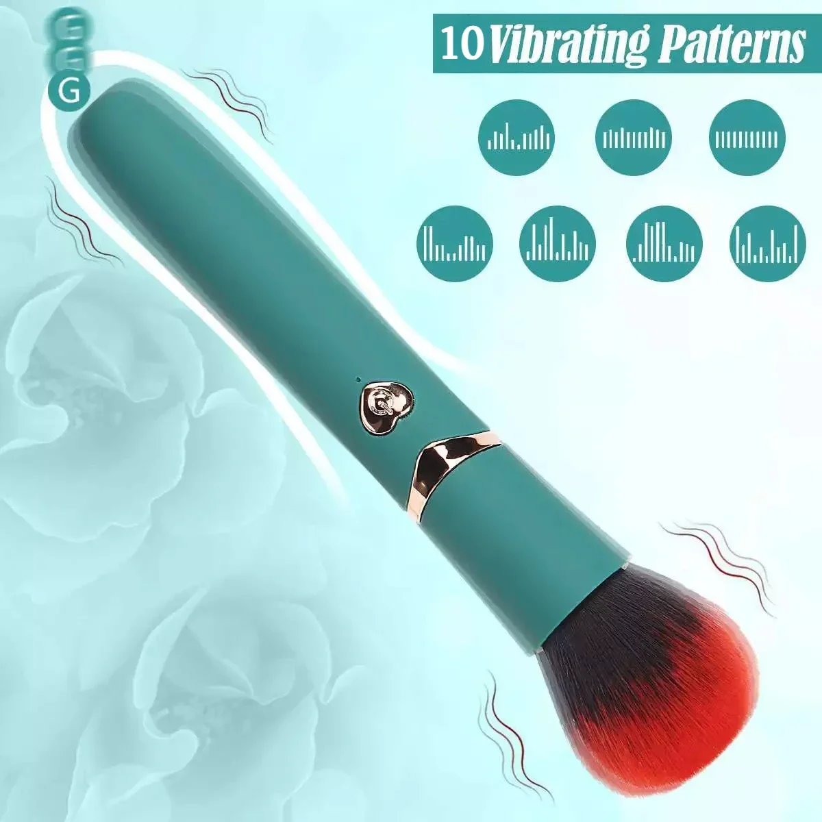 2in1 رصاصة هزاز فرشاة للمكياج فرشاة كريم أساس كهربائية متعددة الوظائف لينة رقيق المحمولة قابلة للشحن التفاصيل ماكياج أداة