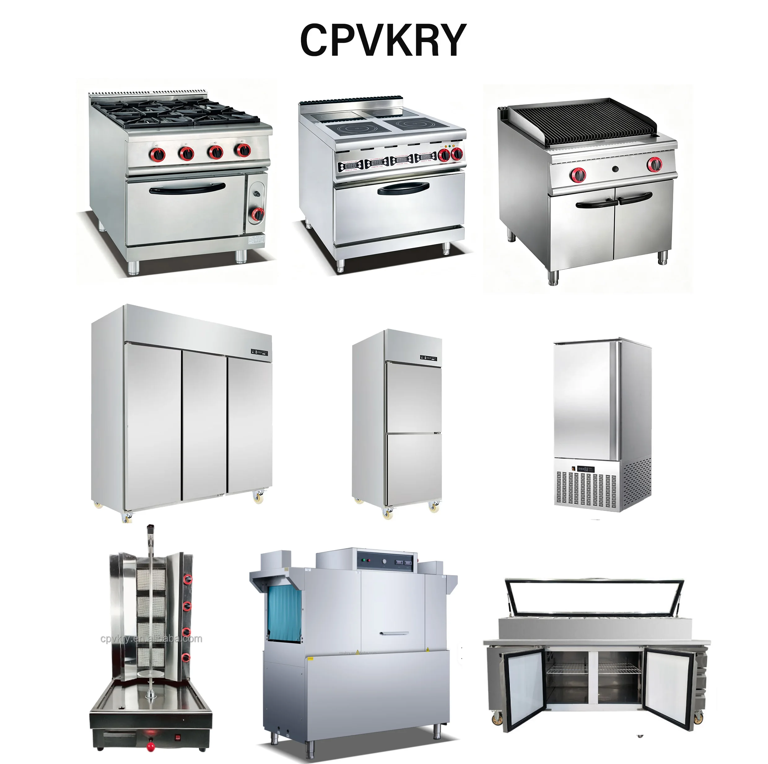 CPVKRY Full Set Commercial Gas Stainless Steel Restaurant Kitchen Equipment CE Certified Turnkey Kitchen Solutions For Hotel