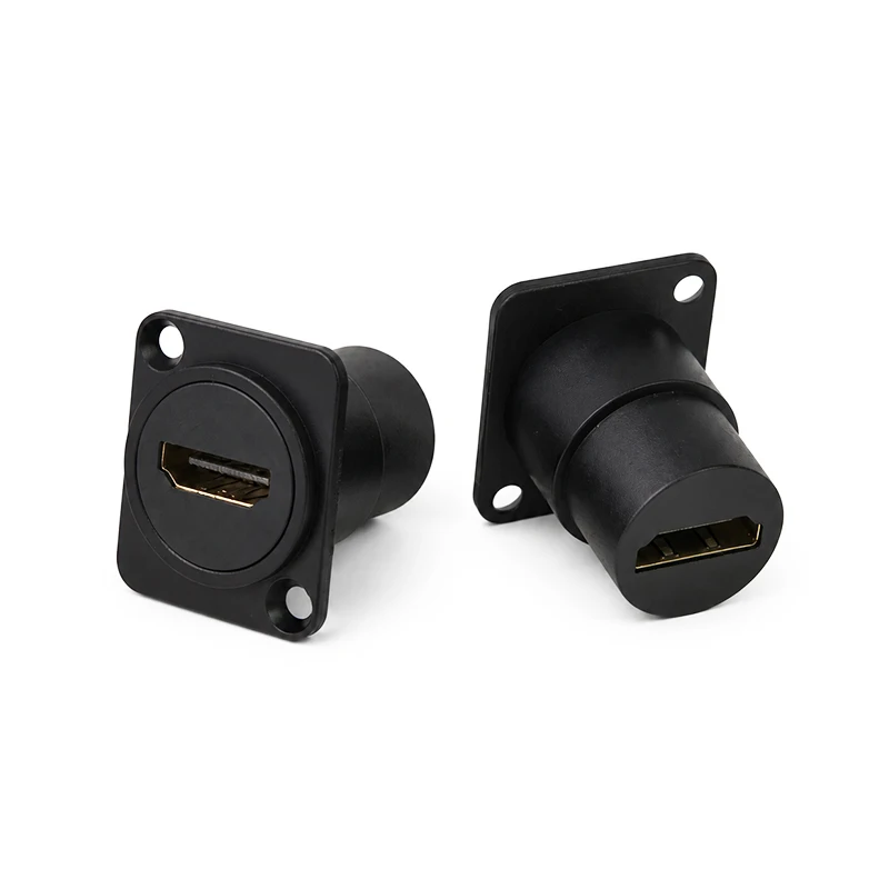 1PC D Type Panel Mount Coupler USB 3.0 Type C HDMI Female to Female Feedthrough Socket Adapter for AV Rack Cabinet Chassis Panel view 6