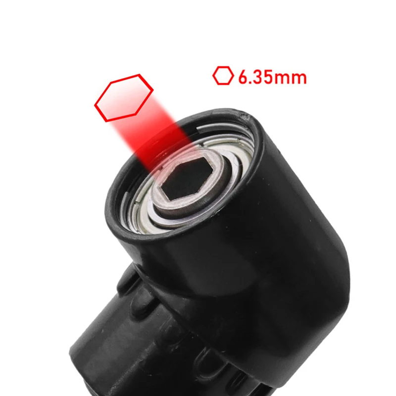 Hoekapparaat Verstelbare Hoek Boor Driver Elektrische Hoek Draaiende Schroevendraaier Batch Buigkop Flexibele As 1/4 "Fitting